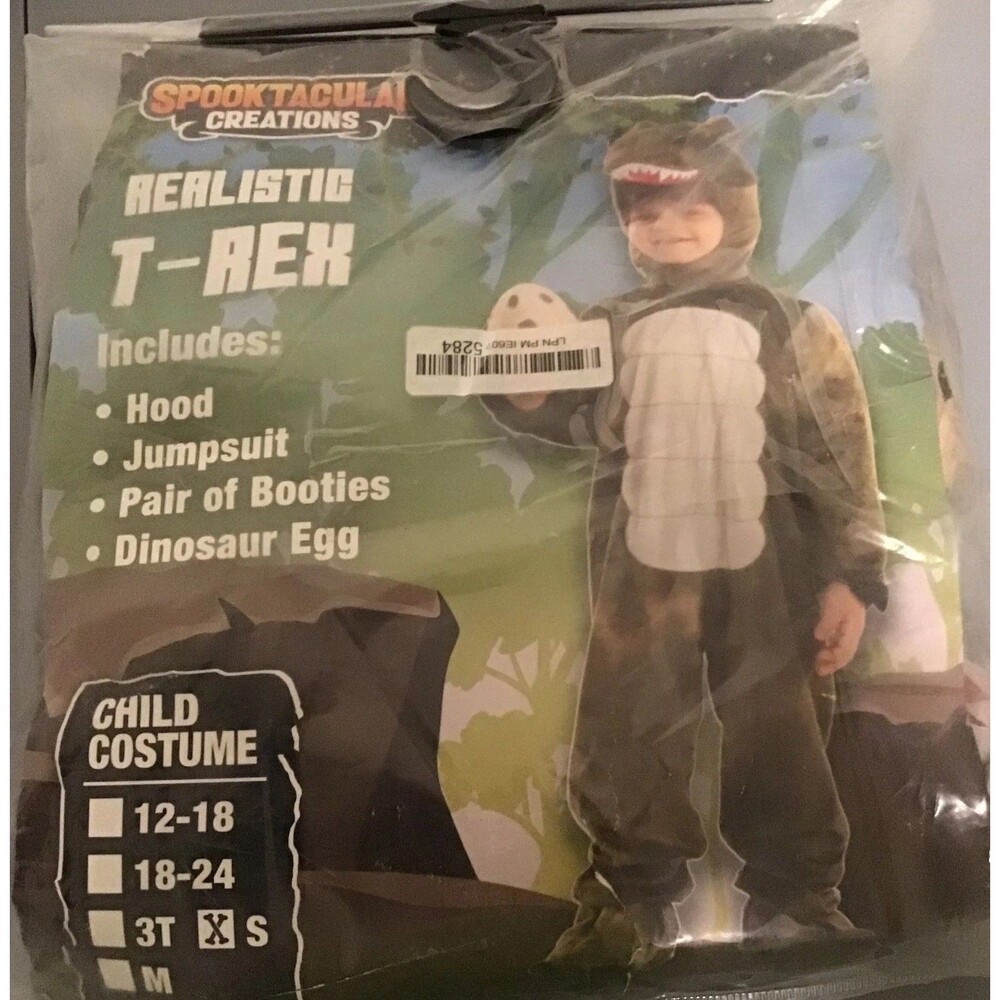 REALISTIC T-REX Costume CHILD SMALL Halloween Spooktacular Creations NIP